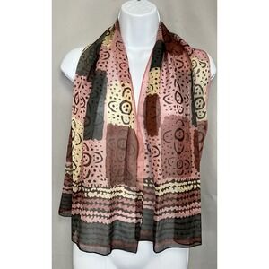 Judy Napangardi Martin Art Multicolor Rectangle‎ Scarf 50"x16"